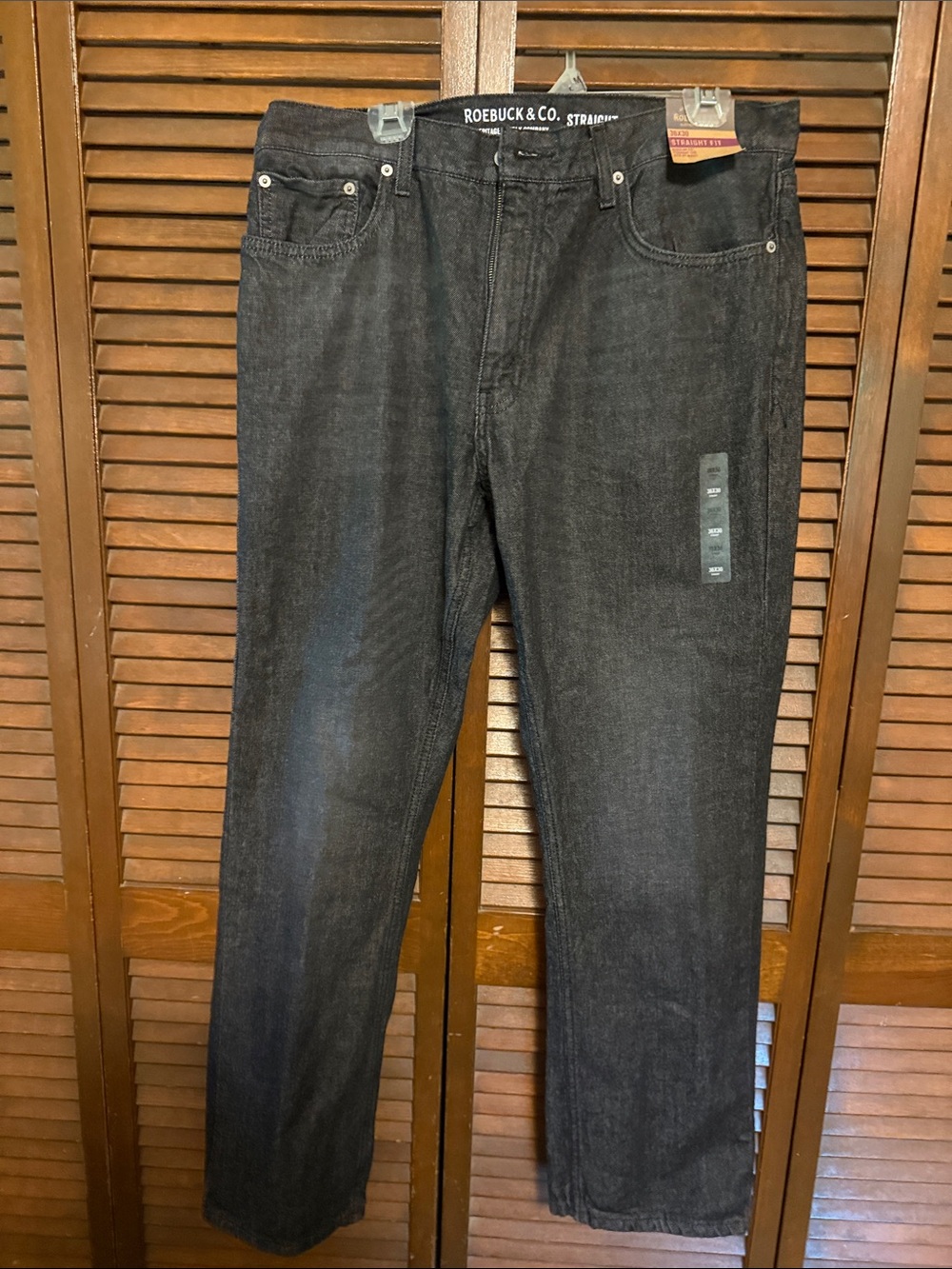 Sears Men's Straight Jeans in Black Denim